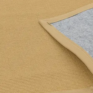 Modern Bordered Rug, Natural Fibres Rug for Living Room, Plain Bedroom Rug, 4mm Thick Easy to Clean Rug-160cm X 230cm