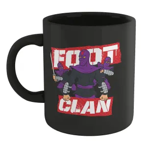 Official Teenage Mutant Ninja Turtles Foot Clan Mug - Black 100% Ceramic, Dishwasher Safe