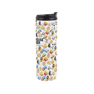 Warehouse Worker Travel Mug - Novelty Trades Gift Stainless Steel Vacuum-Sealed Double-Walled Hot/Cold Drinks Travel Flask