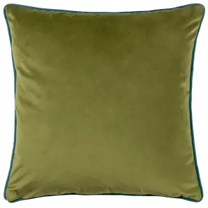 Wylder Aranya Zebra Piped Velvet Feather Rich Cushion