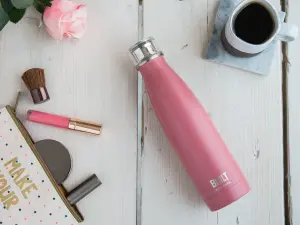 Built 500ml Double Walled Stainless Steel Water Bottle Pink