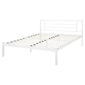 Metal EU Double Size Bed White CUSSET