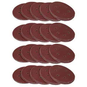 150mm Mixed Grit Hook And Loop Sanding Abrasive Discs Mixed Grit 200 Pack