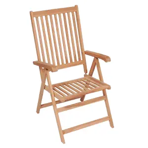 Berkfield Reclining Garden Chairs 6 pcs Solid Teak Wood