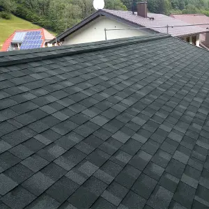 18Pcs Dark Black Tab Asphalt Shingles Bitumen Roof Tiles Covering 2.61sqm