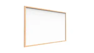 ALLboards Whiteboard dry erase magnetic surface wooden natural frame 100x80 cm