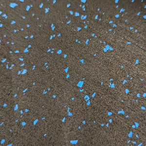 Gym Rubber Flooring Crumb Matting  - Blue Fleck- 1m Wide -3m Long-  5MM Thick - Durable- Non Slip