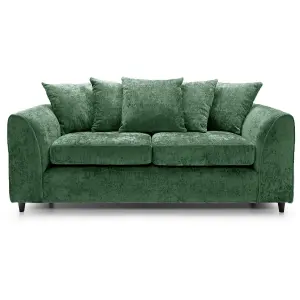 Monaco Chenille Fabric Sofa Set 3 and 2 Seater sofa   Green