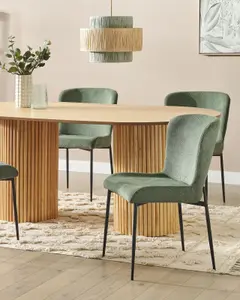 Set of 2 Dining Chairs ADA Dark Green