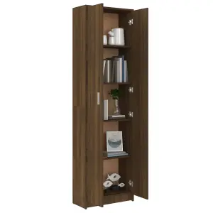 Hallway Wardrobe Brown Oak 55x25x189 cm Engineered Wood