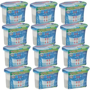 URBNLIVING 10cm Height 500ml Interior Condensation Dehumidifier Damp Mould Moisture Remover 24pcs