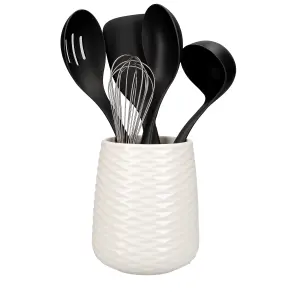 KitchenAid 6pc Utensil Set and Holder - Black