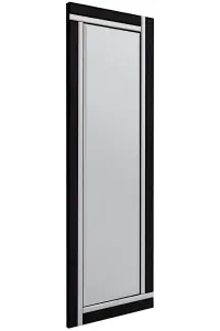 MirrorOutlet Ashton Black Double Bevel Free Standing Cheval Dress Mirror 5ft7 x 1ft11, 170cm x 58cm