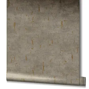 Galerie Earth Collection Gold Textured Cork Effect Metallic Wallpaper Roll