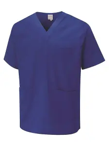 Uneek - Unisex Scrub Tunic - 65% Polyester 35% Cotton - Royal - Size 2XL