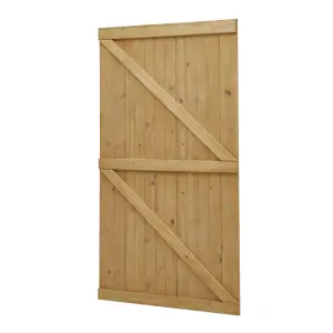 183 cm D x 91 cm W Pine Wood Single Garden Gate with Latch Easy Installation