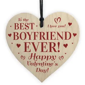 BEST BOYFRIEND Gift For Valentines Wood Heart Gift For Boyfriend Gift For Men