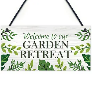 Red Ocean Garden Welcome Sign Gardening Gifts Home Decor Gifts Garden Shed Summer House