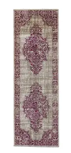 Origins Saville Grey / Raspberry Rug 67 X 200