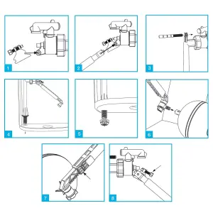 SPARES2GO Bottom Entry Valve 1/2" Straight Toilet Cistern Filling Inlet + 6" Ball Float Kit