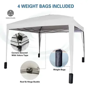 MCC Direct Gazebo 3x3 Pop up with Sides White