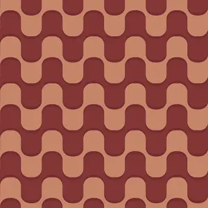 Bobbi Beck eco-friendly red retro squiggle pattern wallpaper