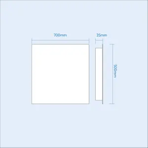 Nes Home Portrait Steam Free Mirror With LED Dot Illumination 700 X 500mm