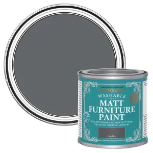 Rust-Oleum Washable Graphite Matt Multi-room Furniture paint, 125ml