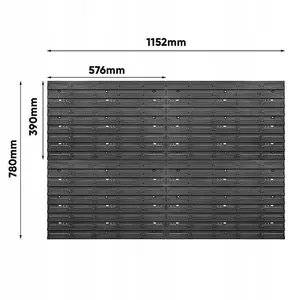 WALL MOUNTED TOOL PEG BOARD SET GARAGE STORAGE BINS WORKSHOP RACK SHED ORGANISER Model 9