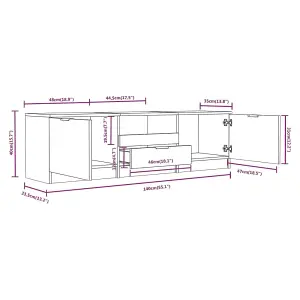 vidaXL TV Cabinet Sonoma Oak 140x35x40 cm Engineered Wood