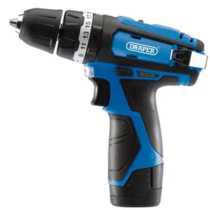 Draper  12V Combi Drill, 1 x 1.5Ah Battery, 1 x Fast Charger 70256