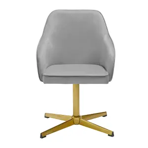 Felix Office Chair Grey Gold Legs