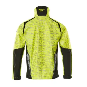 Mascot Accelerate Safe Softshell Jacket with Reflectors (Hi-Vis Yellow/Black)  (X Large)