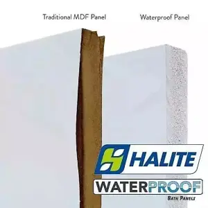 Aquarius Halite Waterproof Traditional Shaker End Bath Panel White Gloss 700mm