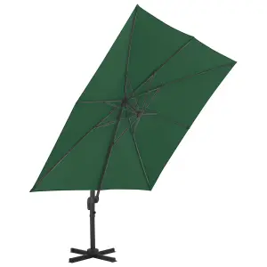 Berkfield Outdoor Umbrella with Portable Base Green