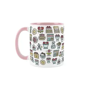 Florist Mug - Humourous Trades Novelty Gift - Tea/Coffee Hot Drinks Pink Ceramic Cup Present for Florists/Flowers & Plants Dealer