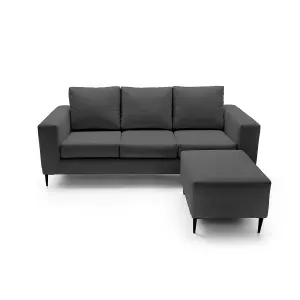 Capri Reversible Corner Sofa in Black