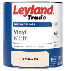 Leyland Trade Vinyl Matt Walls & Ceilings Emulsion Paint (S 0510-Y50R) 2.5L