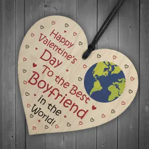 Valentines Gifts For Boyfriend Hanging Wooden Heart LOVE Gift For Him Keepsake