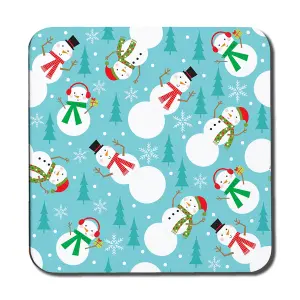 Snowman seamless pattern design (coaster) / Default Title