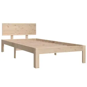 Berkfield Bed Frame Solid Wood Pine 90x200 cm