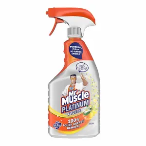 Mr Muscle Kitchen Cleaner Citrus Platinum Antibacterial Kitchen Spray, 750ml (Pack of 12)