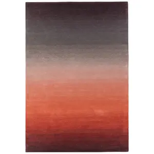 Orange Rust Handmade , Luxurious , Easy to Clean Modern , Plain , Wool Rug for Living Room, Bedroom - 120cm X 170cm