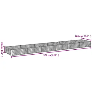 Berkfield Garden Raised Bed 579x100x36 cm Corten Steel