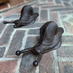 Set of 2 Cast Iron Snail Shaped Garden & Patio Boot Jacks