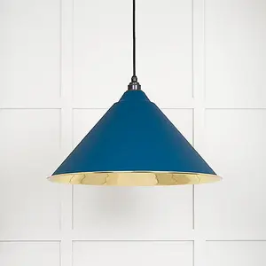 Smooth Brass Hockley Pendant in Upstream