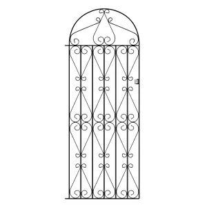 REGA Metal Scroll Tall Bow Top Garden Gate 762mm GAP x 1753mm High RBZP40