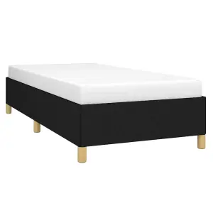 Berkfield Bed Frame Black 90x190 cm 3FT Single Fabric