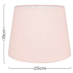 ValueLights Aspen Modern Tapered Table Floor Lamp Light Shade with Pink Fabric Finish