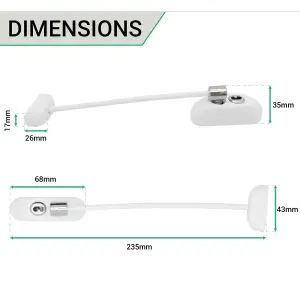 Cable Window Restrictor Child / Adult Safety Wire Restrictor Timber or UPVC Safety Security Lock Key Locking - MK2